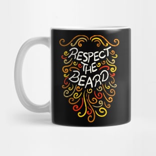 Respect The Beard Curly Ginger Vintage Graphic T-Shirt Mug